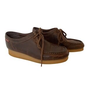 Clarks Padmora Dark Brown Leather Wallabee Loafers Womens 7.5 M 26084993075
